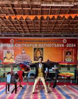 163rd Shri Chitrapur Rathotsava at Shirali - Day 3 (20 April 2024);  Bhajan Seva by Smt. Sangeeta Bhatkal, Tabla-N.G. Hegde, Tala-Sanskrit Nayak Magic Show program by Shankar Jaadugar. Palki Utsava, Deep Namaskar